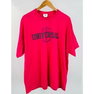 Vintage Universal Studio Official Licensed Pink Gray Graphic Logo‎ T-Shirt XXL